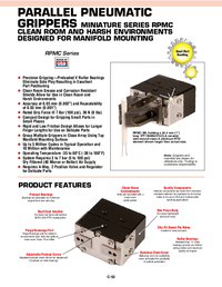 Thumbnail of document Data Sheet - RPMC-2M Parallel Pneumatic Grippers Miniature for Clean Room